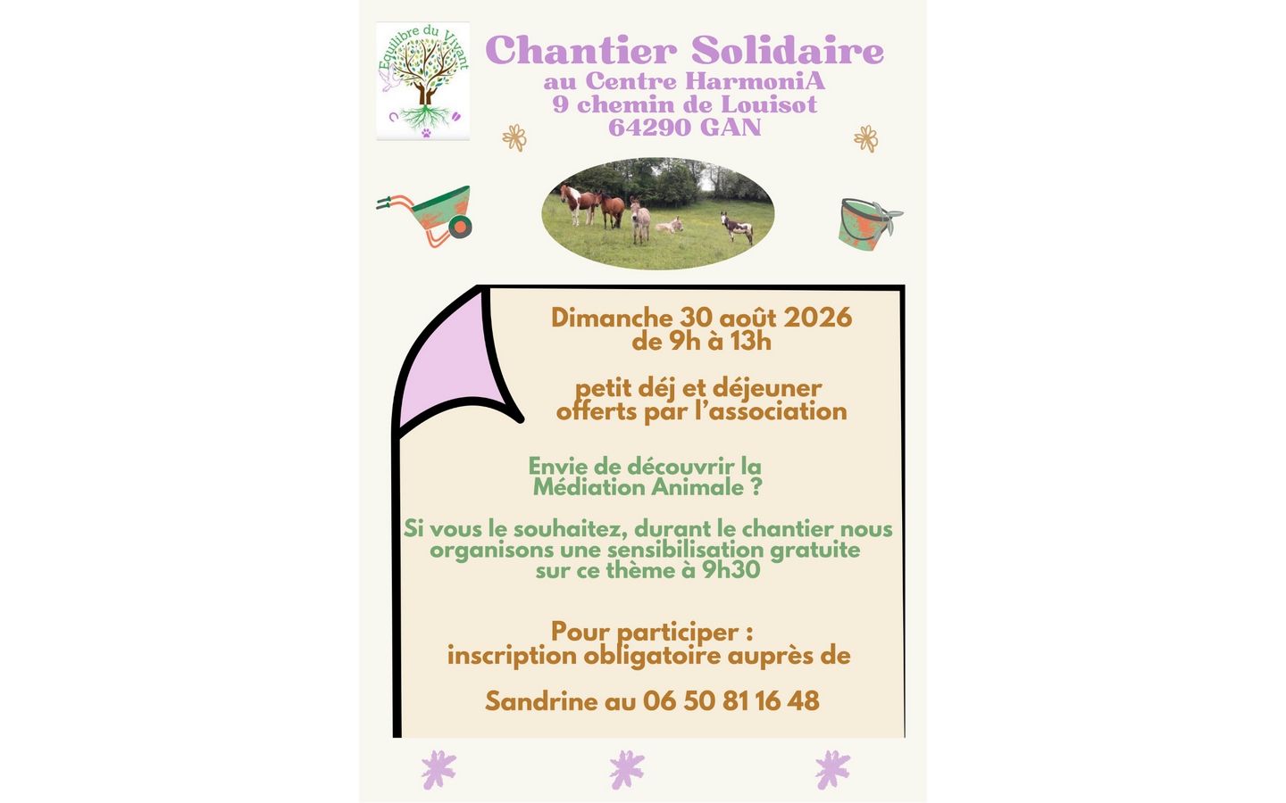 Chantier solidaire Centre HarmoniA Gan