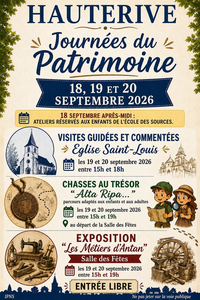 Chasse au trésor "Alta Ripa..." et autres... Mairie - Salle des Fêtes Hauterive