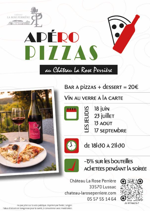 Château La Rose Perrière Apéro Pizzas Lussac