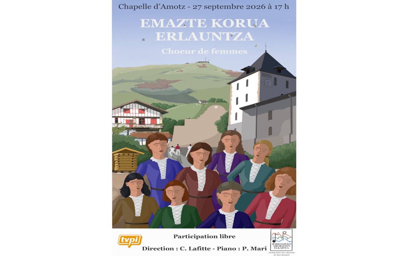 Chœur de femmes Emazte korua Erlauntza Église Sainte Marie Madeleine Saint-Pée-sur-Nivelle