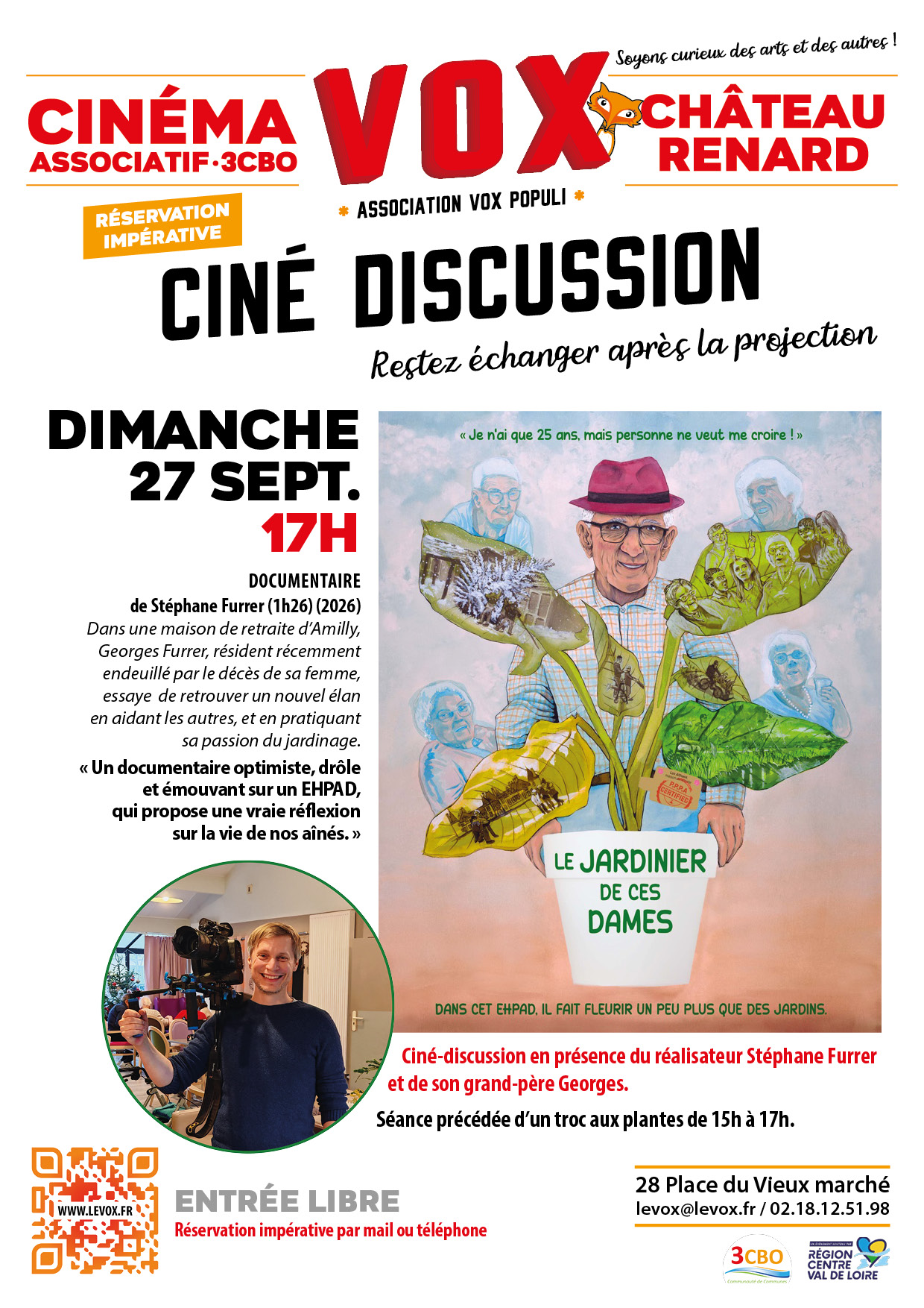 Ciné-discussion Le Jardinier de ces dames 28 Place du Vieux Marché Château-Renard 2026-09-27