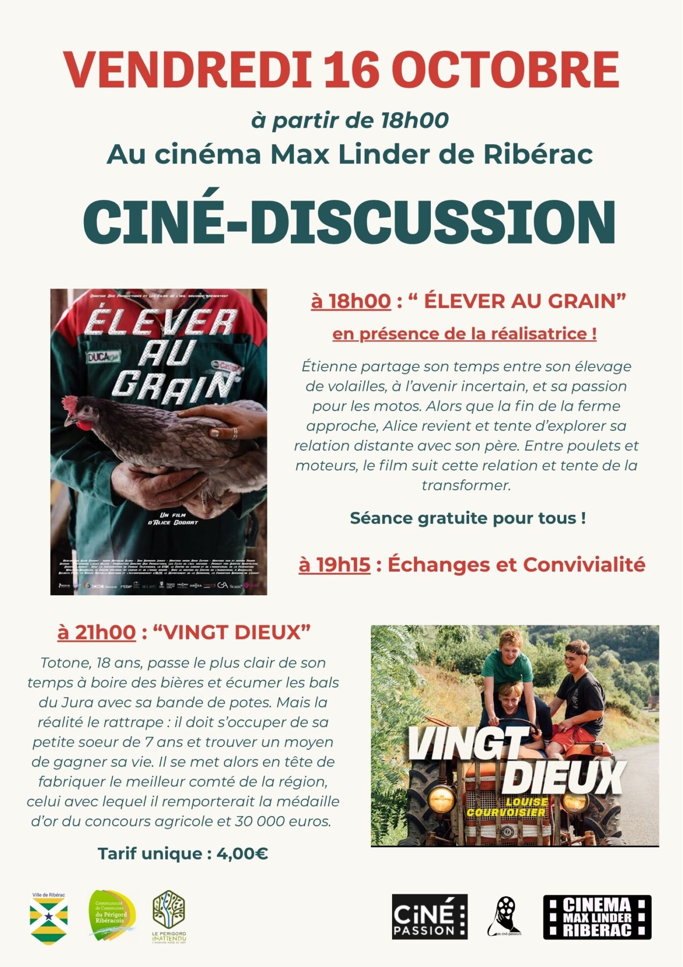 Ciné-Discussion Rue des Mobiles de Coulmiers Ribérac