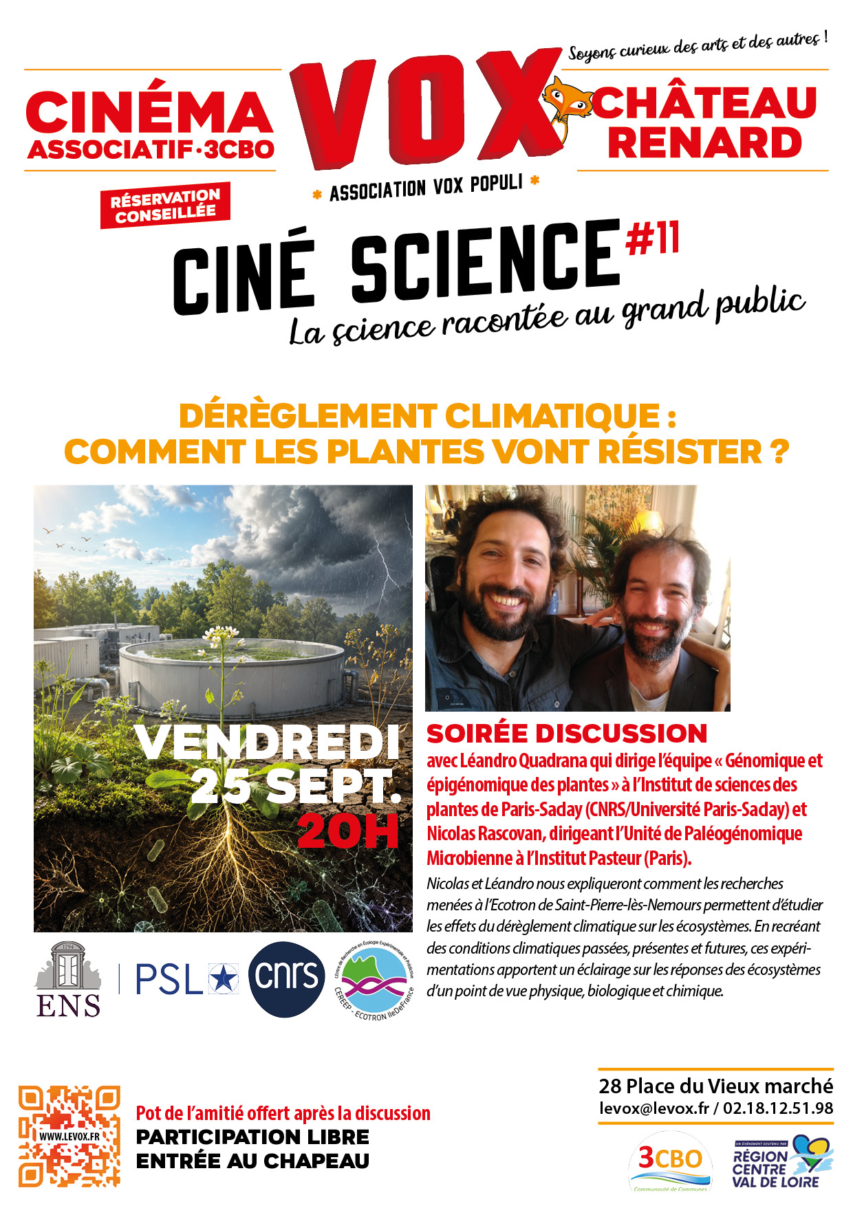 Ciné-sciences Déréglement climatique comment les plantes vont résister?  Château-Renard