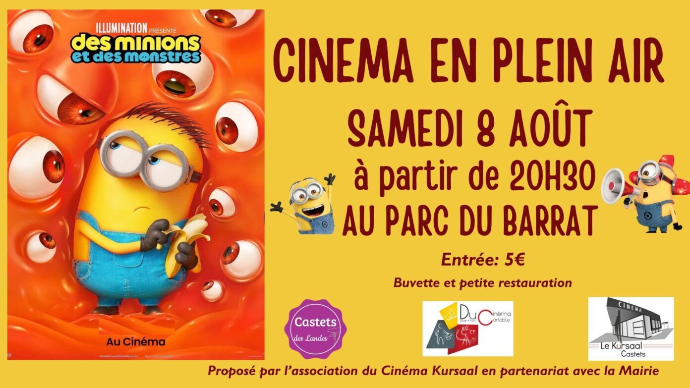 Cinéma en plein air Des Minions et des monstres Stade municipal Castets