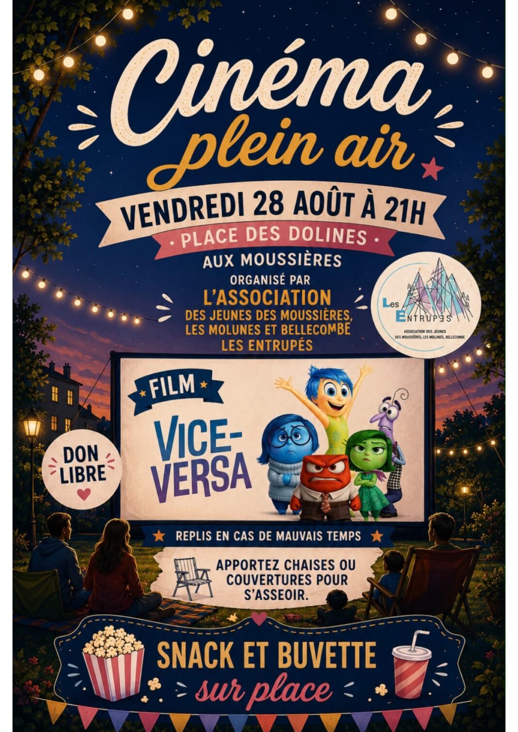 CINÉMA EN PLEIN AIR Les Moussières