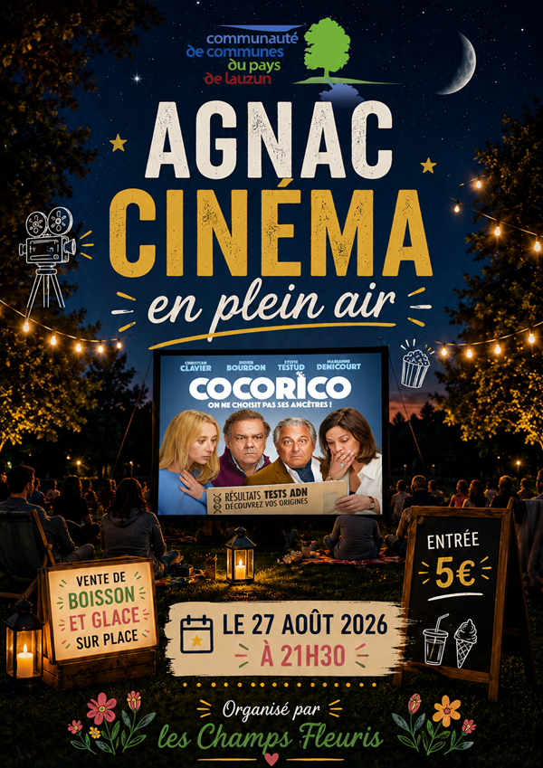 Cinéma en plein air Un P’tit Truc en Plus Agnac