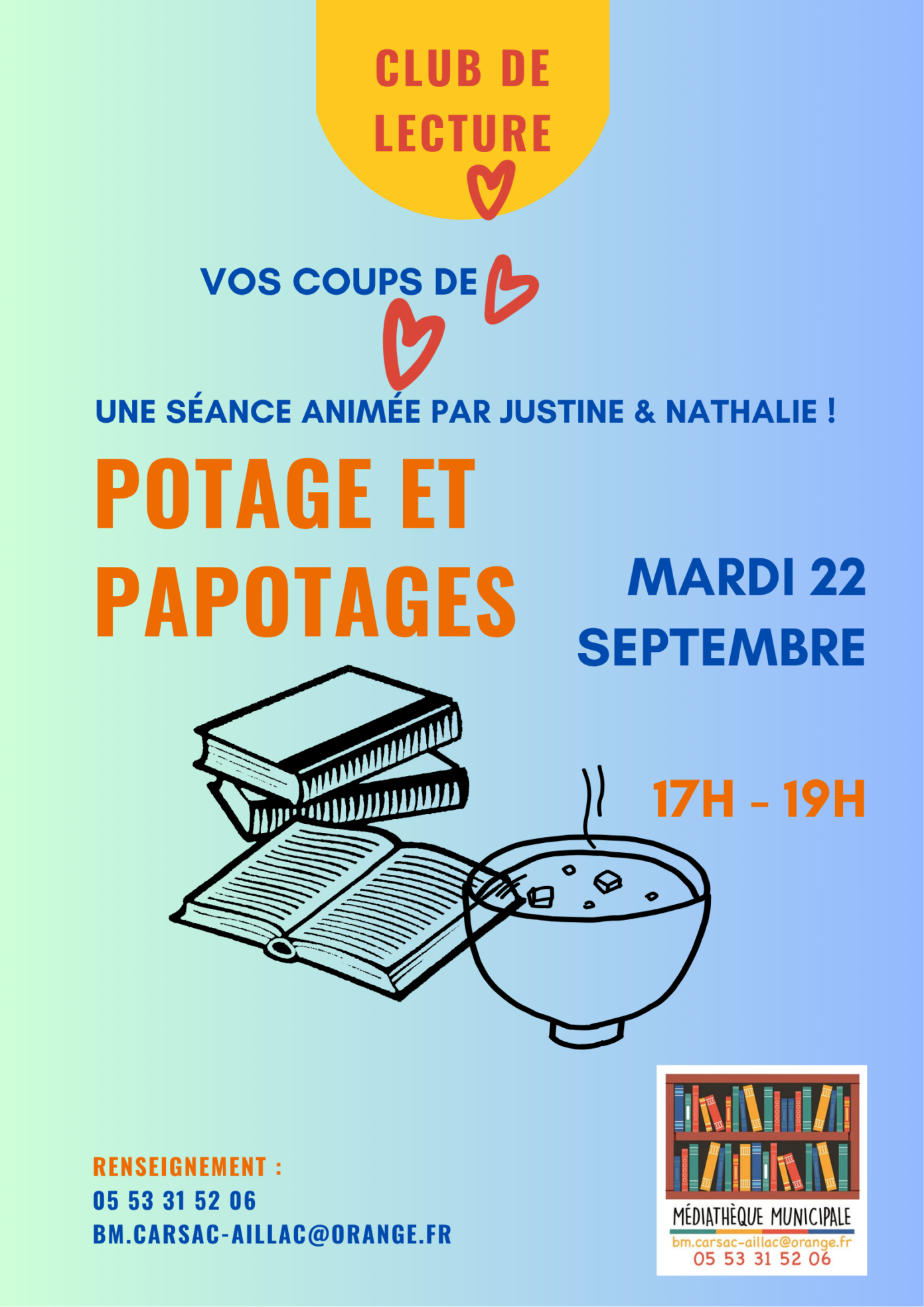 Club de lecture Potages et… Papotages… Carsac-Aillac
