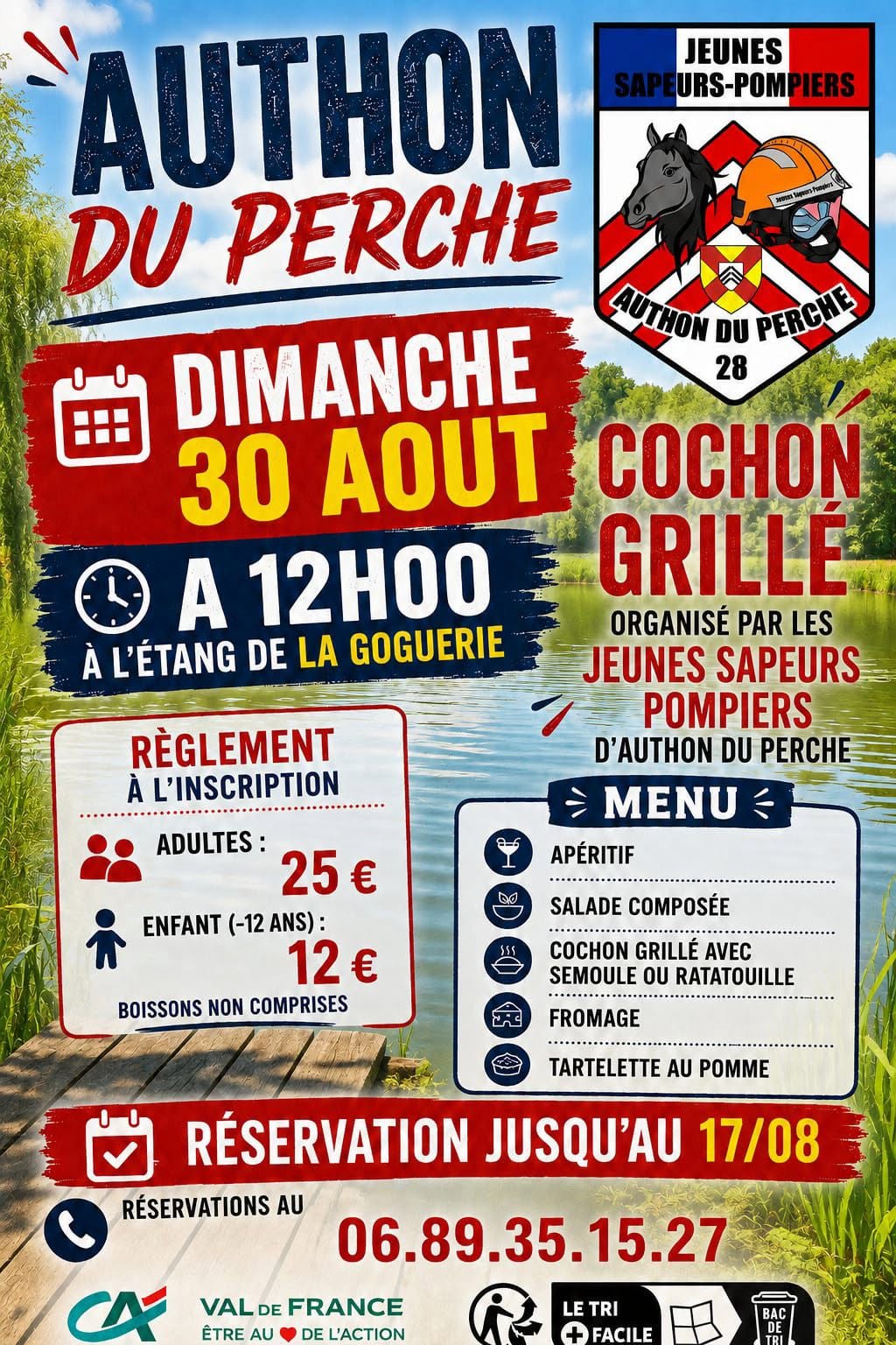 Cochon grillé par les jeunes sapeurs pompiers 2026  Authon-du-Perche