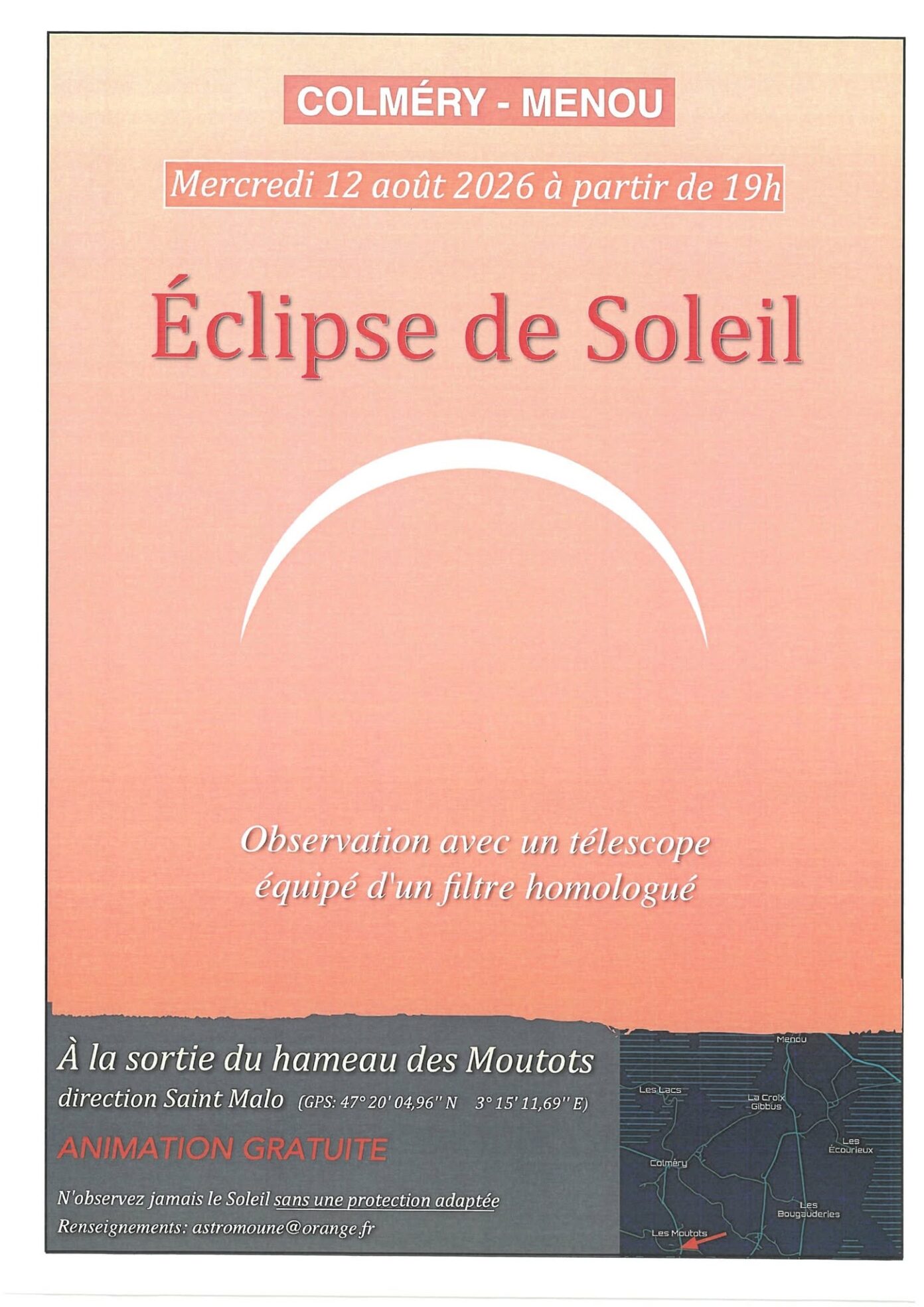 Colméry-Menou Eclipse de soleil  Menou
