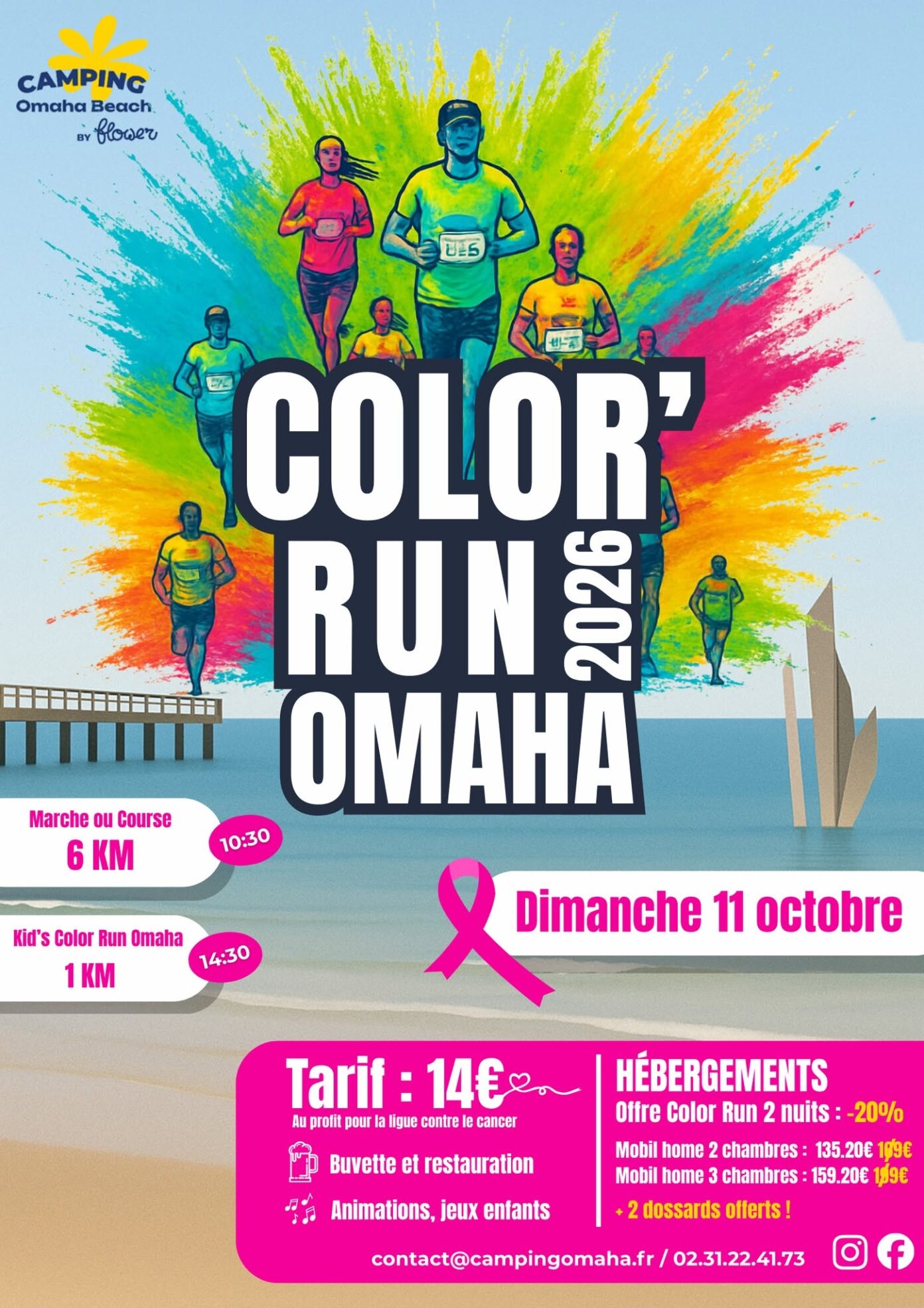 Color Run Omaha Rue de la Hérode Vierville-sur-Mer
