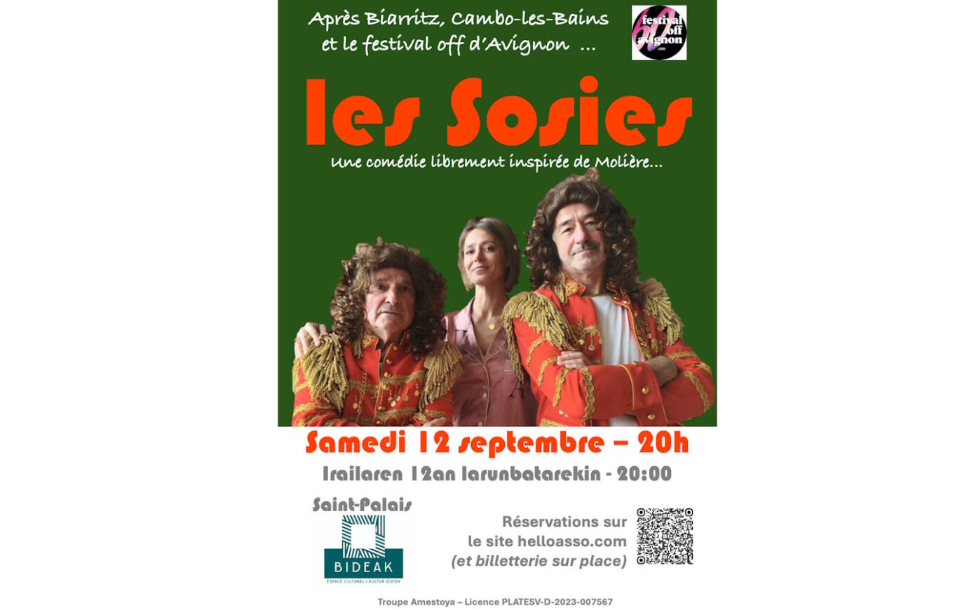Comédie Les Sosies Auditorium de Bideak Saint-Palais