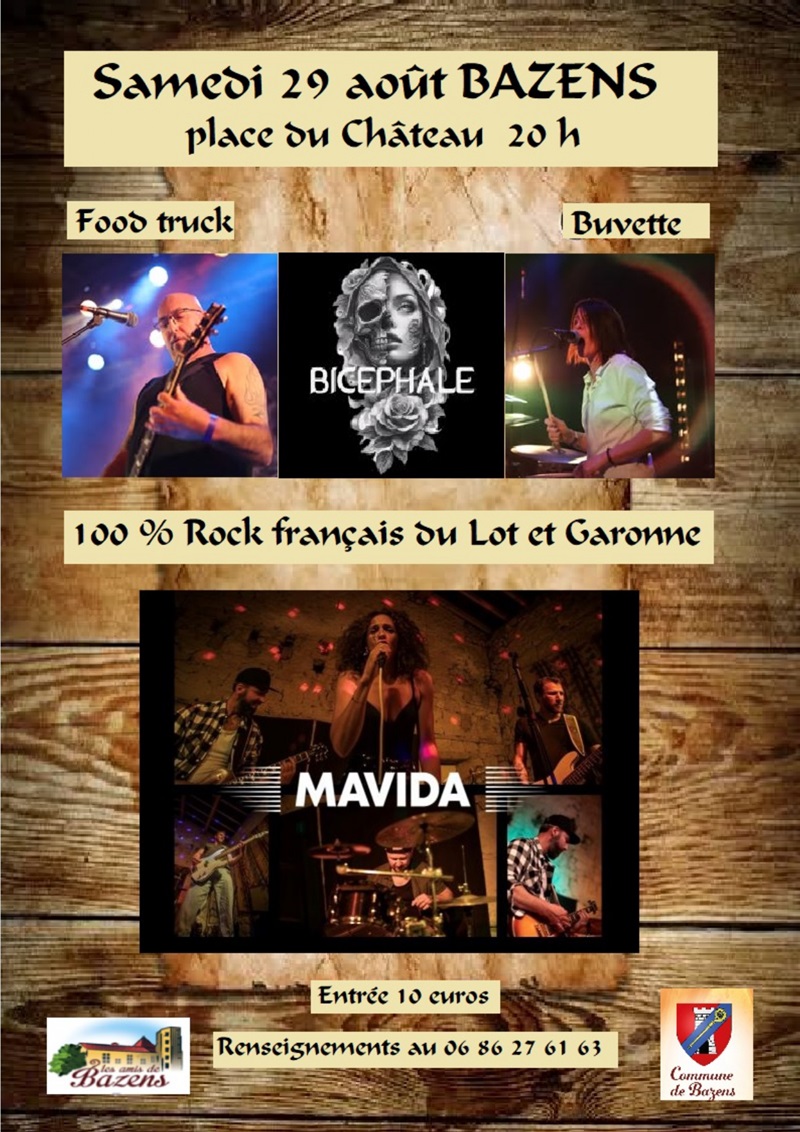 Concert 100% rock du Lot et Garonne Bazens