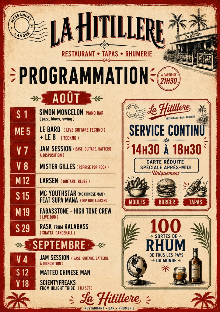 Concert à la Hitillère / Scientyfreaks Restaurant La Hitillère Messanges