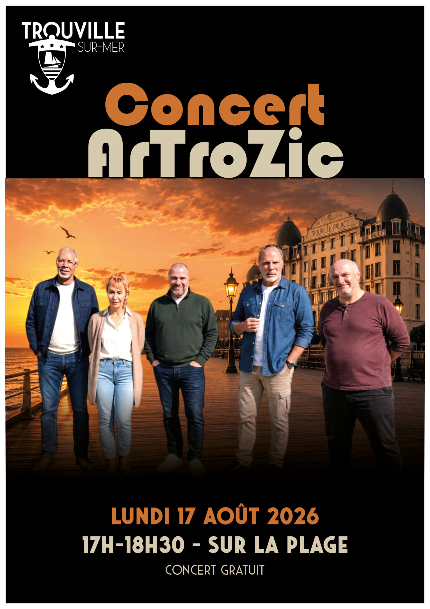 Concert ArTroZic — Sur la plage Terrain de pétanque, face à l’Établissement de la Plage et de la Mer Trouville-sur-Mer