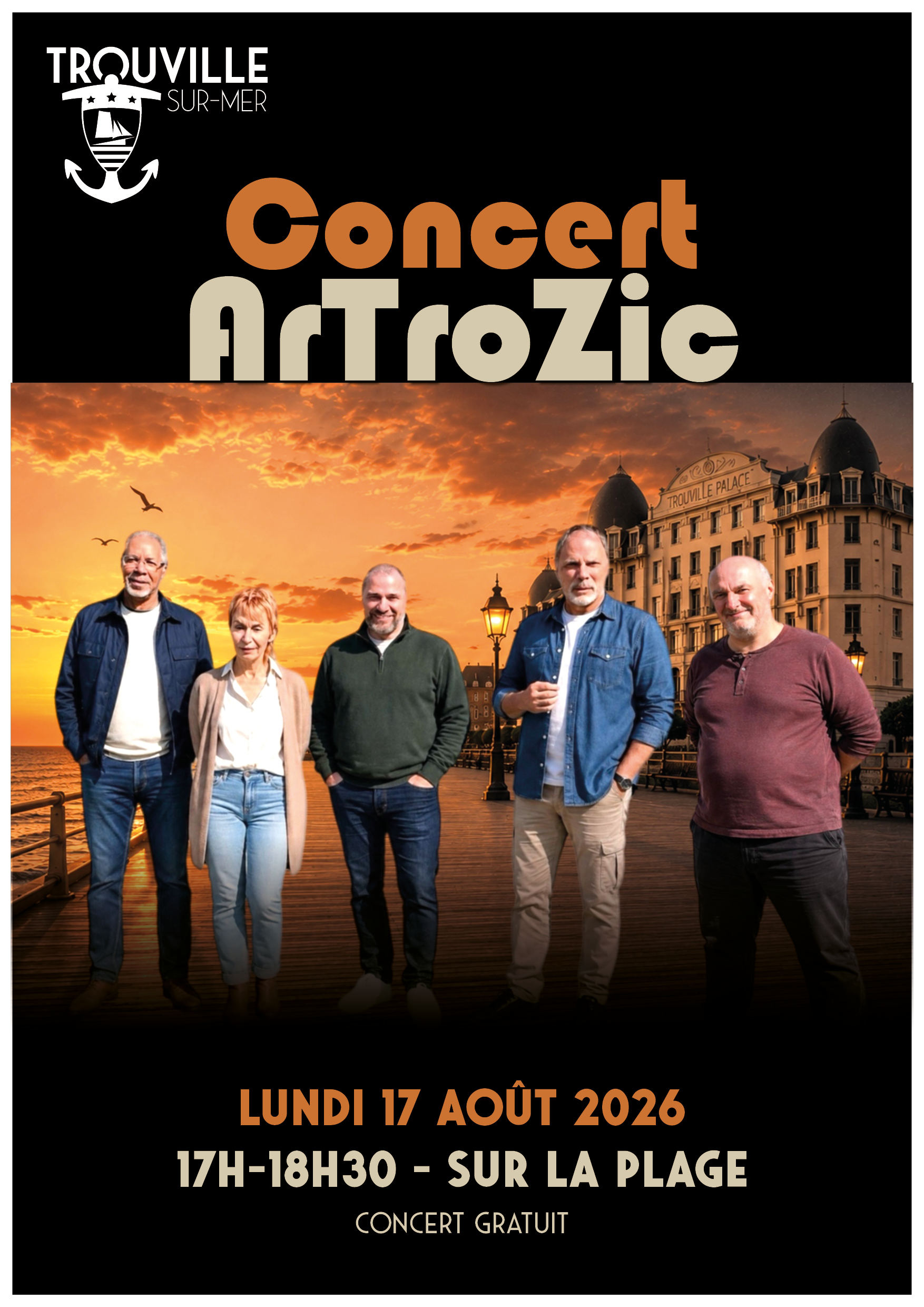 Concert ArTroZic — Sur la plage Promenade des Planches Trouville-sur-Mer 2026-08-17
