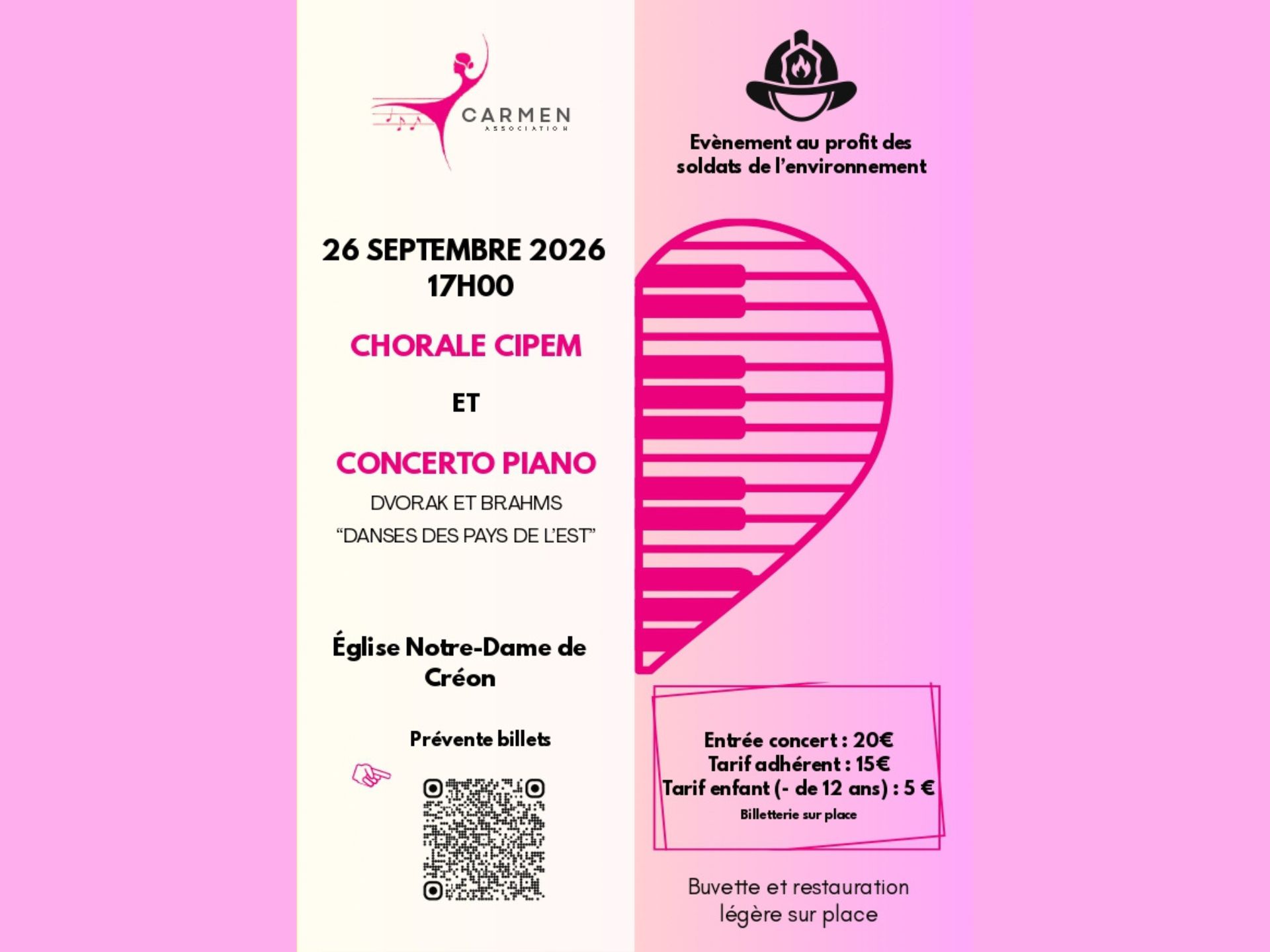Concert au profit des soldats du feu 16 Rue Amaury de Craon Créon 2026-09-26
