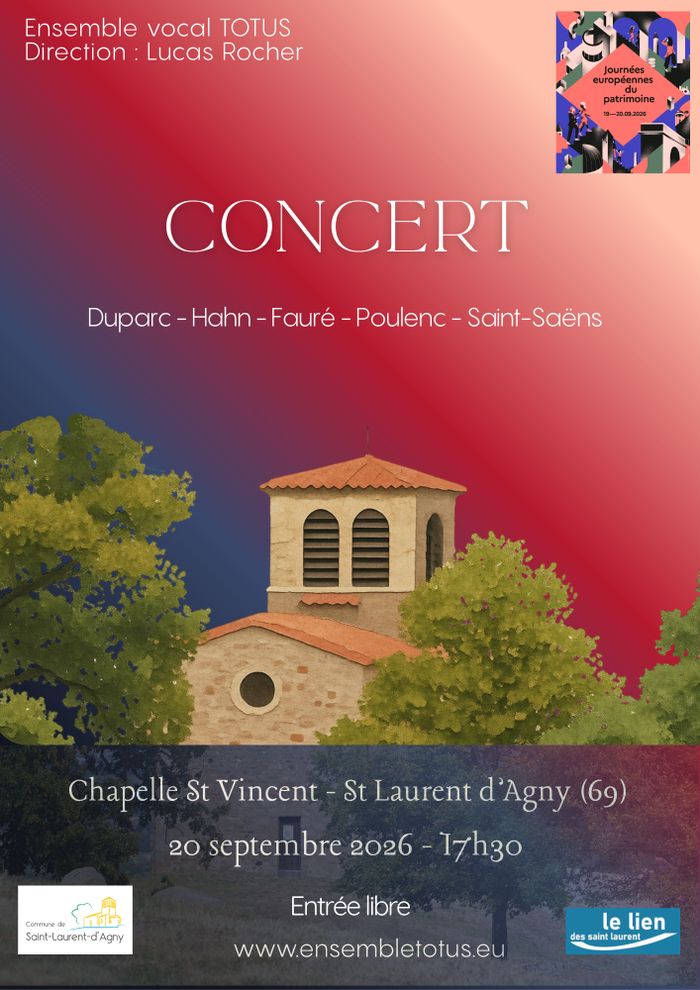 CONCERT, Chapelle Saint-Vincent, Saint-Laurent-d’Agny