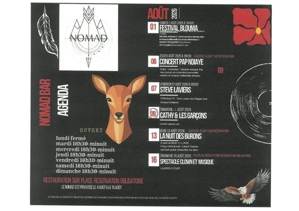 Concert de Cathy et les garçons au Nomad Bar reprises rock  Brommat