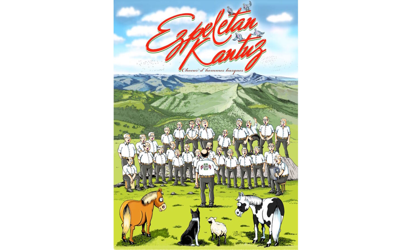 Concert de chants basque avec le Chœur Basque Ezpeletan Kantuz Eglise Saint Martin Sare