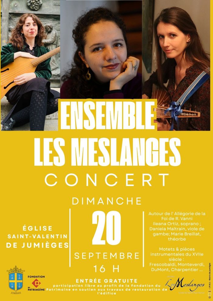 Concert de l’ensemble Les Meslanges, Eglise Saint-Valentin, Jumièges