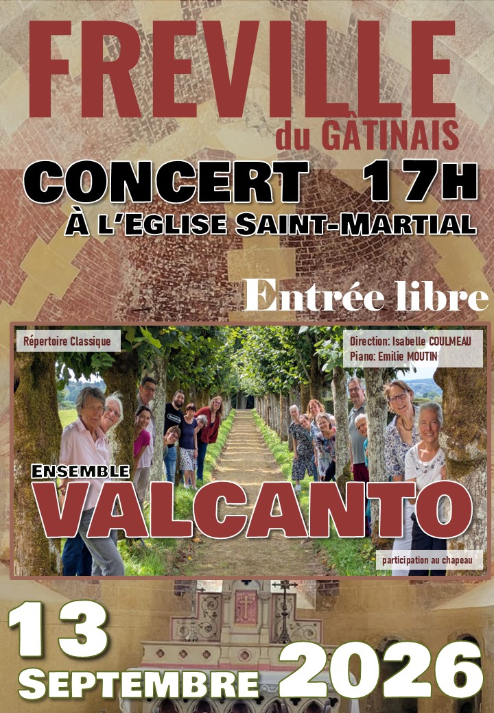 Concert de l&rsquo;Ensemble Valcanto  Fréville-du-Gâtinais