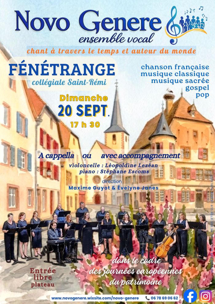 Concert de l&rsquo;ensemble vocal Novo Genere, Église Saint-Rémy, Fénétrange