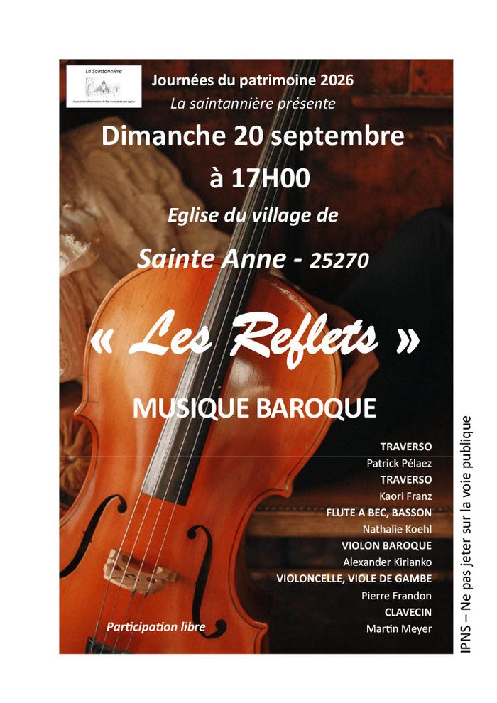 Concert de musique baroque, Église de Sainte-Anne, Sainte-Anne