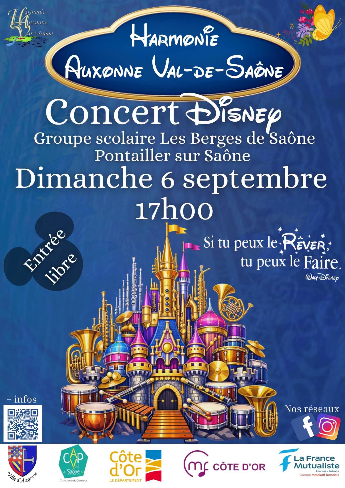 Concert Disney Bord de Saône Pontailler-sur-Saône 2026-09-06