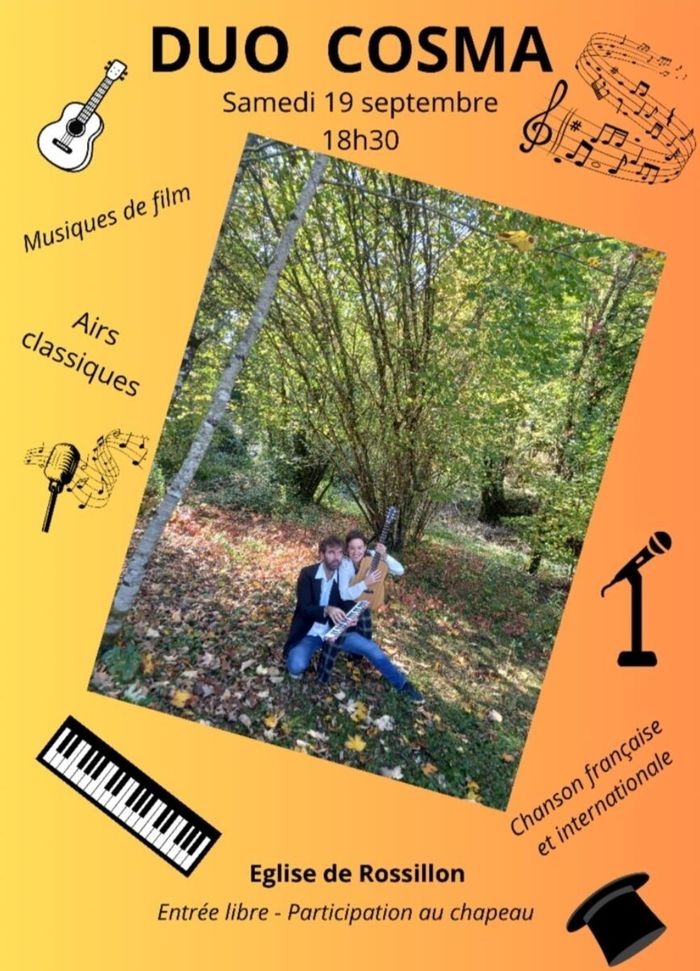 Concert du duo Cosma, Église Saint-Pierre, Rossillon