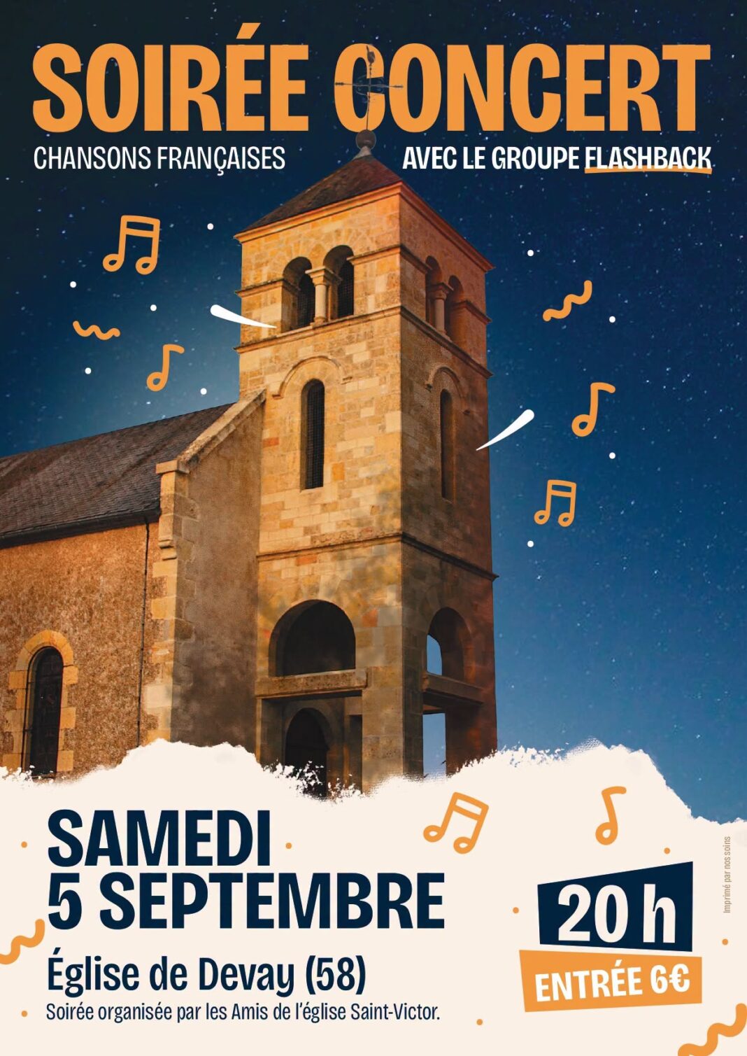 Concert du groupe Flashback Eglise Saint-Victor Devay