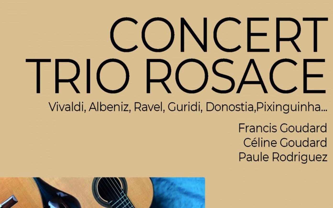 Concert du trio de guitares ROSACE Eglise Saint Jean Baptiste Hasparren