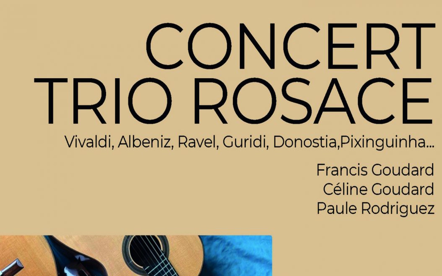 Concert du trio de guitares ROSACE 4 Place de Verdun Plaza Hasparren 2026-08-13