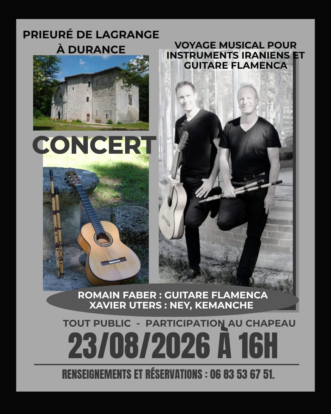 Concert Prieuré de Lagrange Durance 2026-08-23