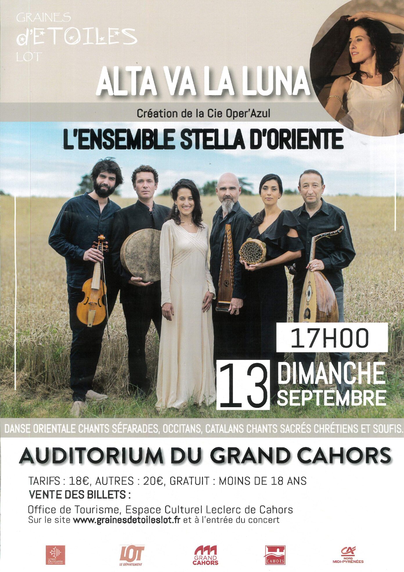 Concert Graines d&rsquo;Etoiles Alta Va La Luna  Cahors