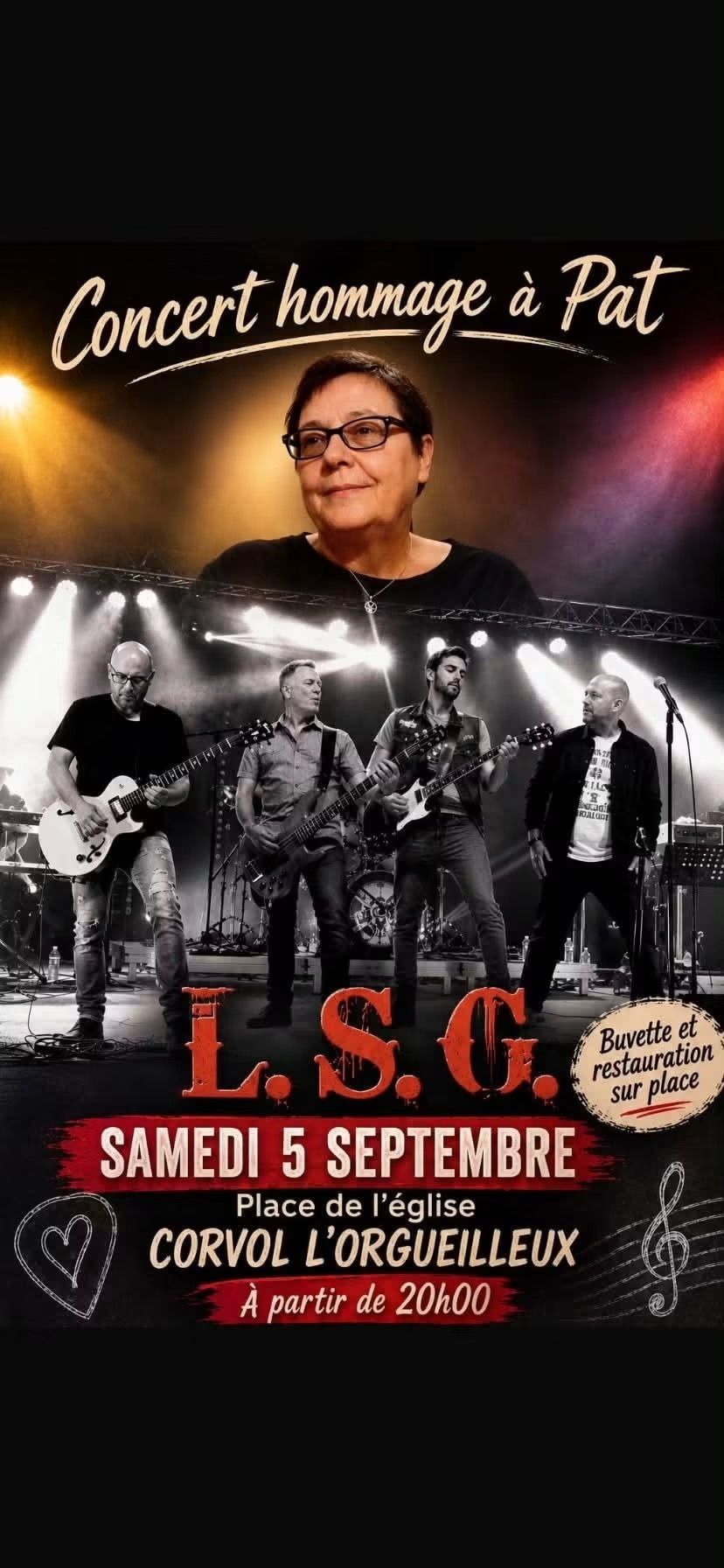 Concert hommage à Pat avec L.S.G. Rue de la Châtellenie Corvol-l’Orgueilleux