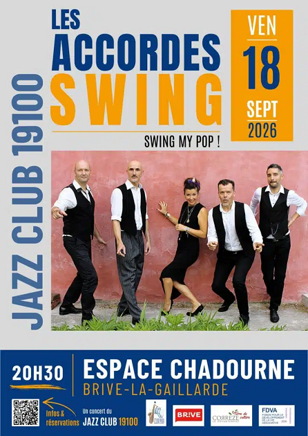 Concert Jazz club: Les accordes swing (Espace Chadourne)  Brive-la-Gaillarde