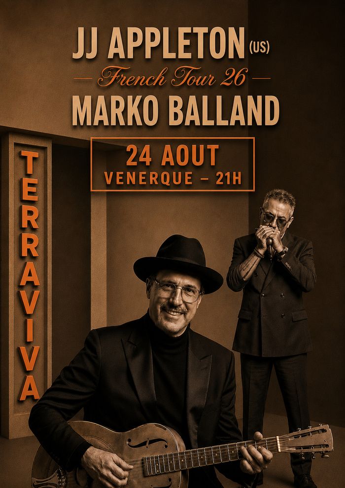 Concert JJ Appleton & Marko Baland (Blues), TerraViva – Espace socioculturel, Venerque