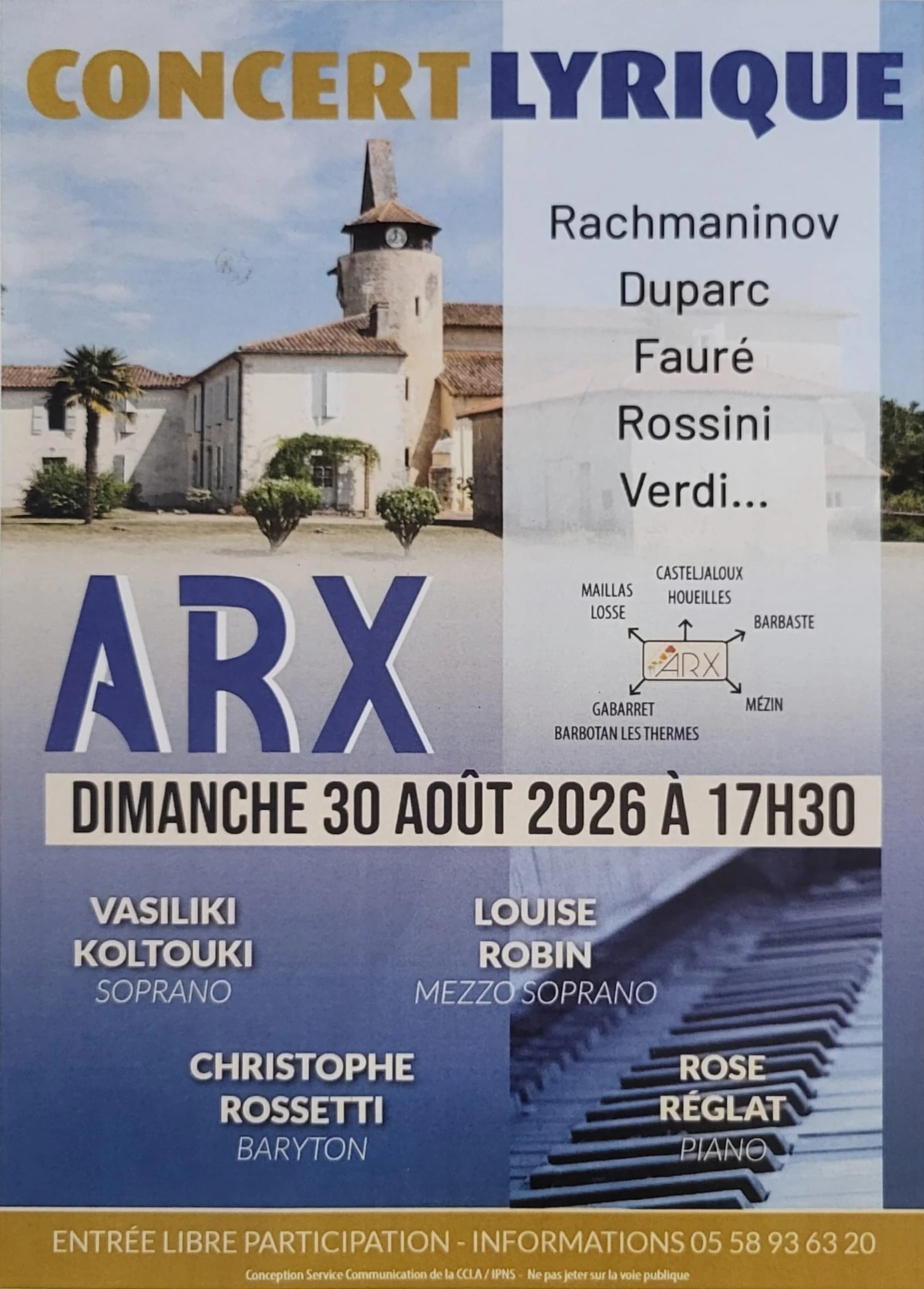 Concert lyrique Arx