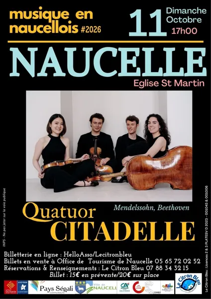 Concert Quatuor Citadelle  Naucelle