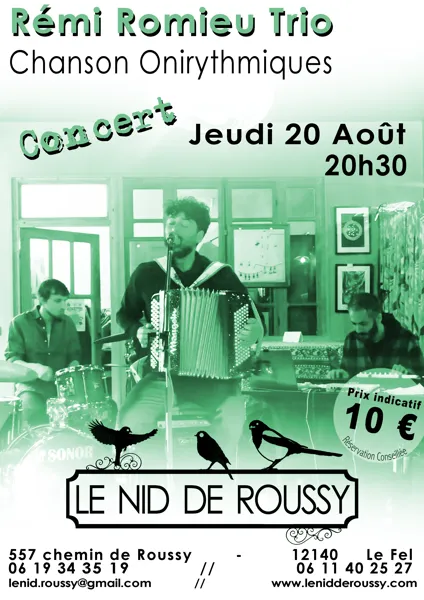 Concert Rémi Romieu Trio Le Fel