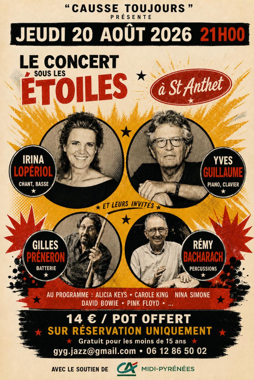 Concert sous les étoiles à Saint-Anthet  Castelnau-Montratier
