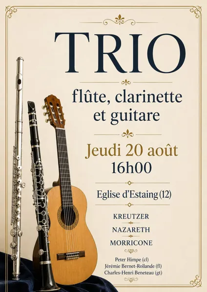 Concert Trio à l&rsquo;église St-Fleuret  Estaing