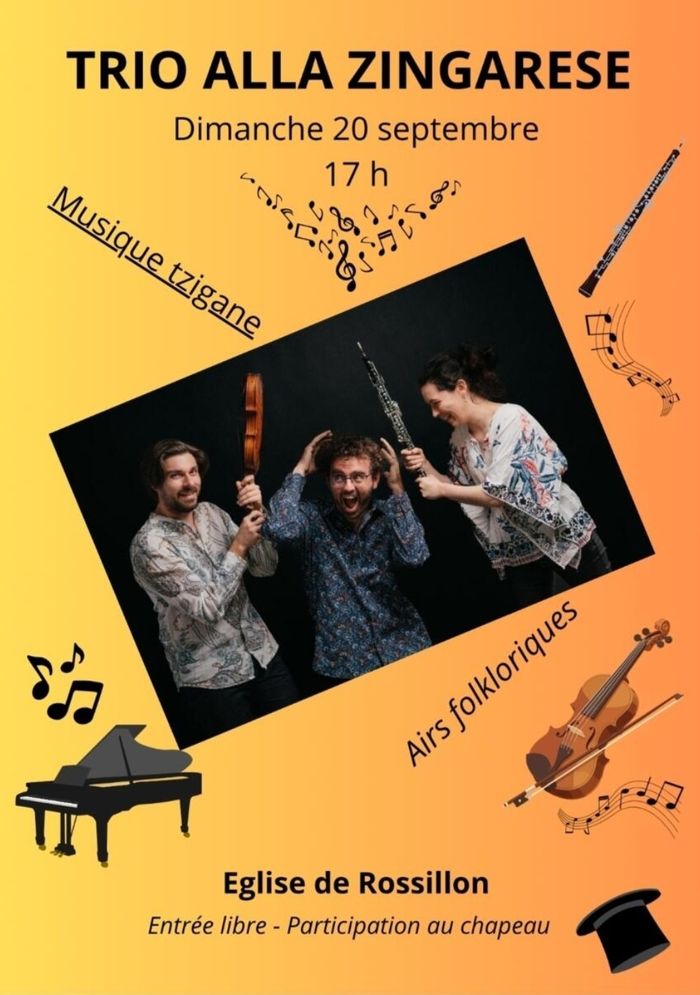 Concert Trio Alla Zingarese, Église Saint-Pierre, Rossillon