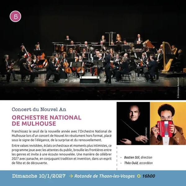 Concerts classiques: concert du nouvel an Orchestre National de Mulhouse THEATRE DE LA ROTONDE Thaon-les-Vosges