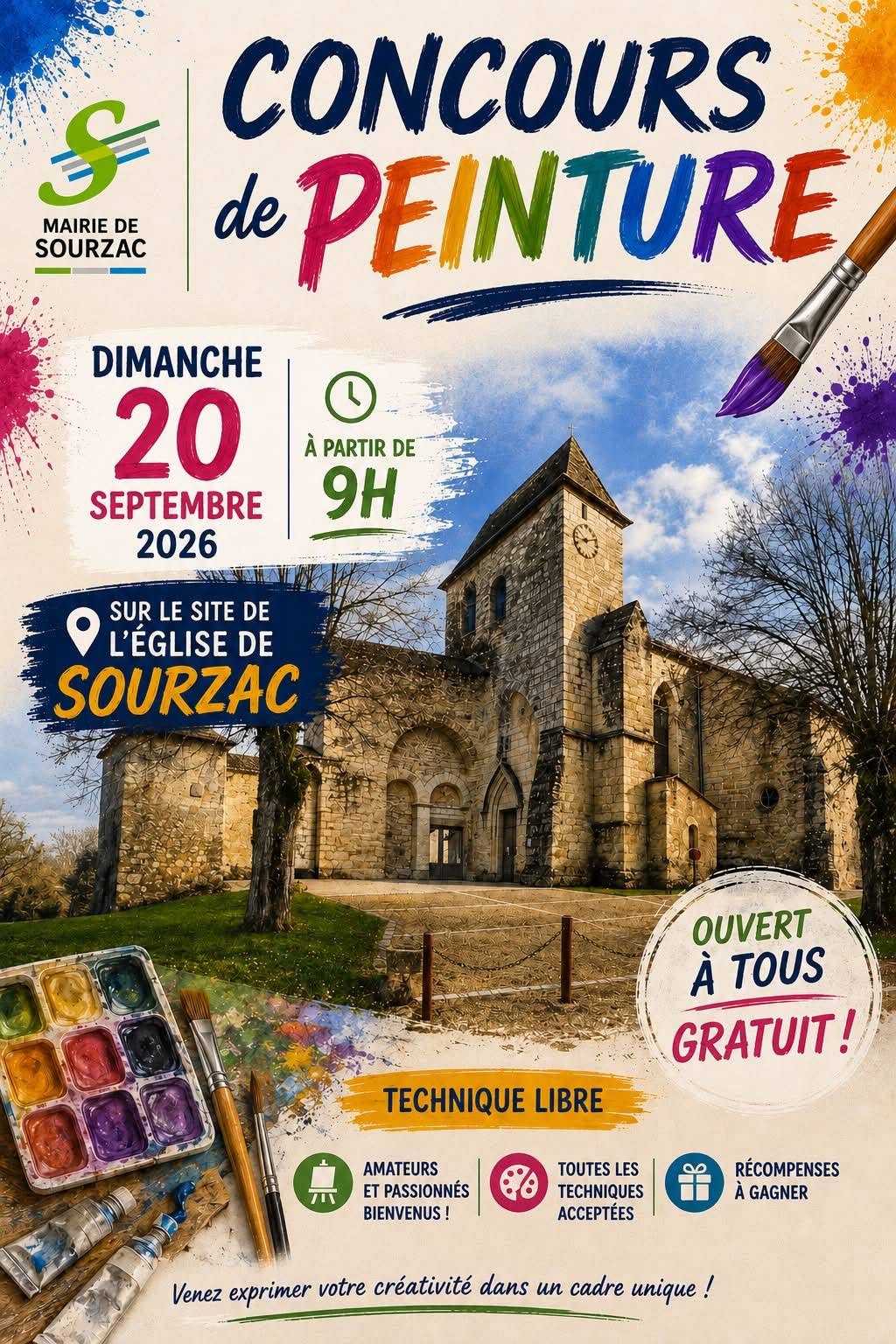 Concours de peinture en plein air  Sourzac
