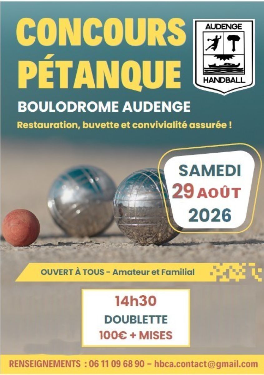 Concours de pétanque Place du Jumelage Audenge