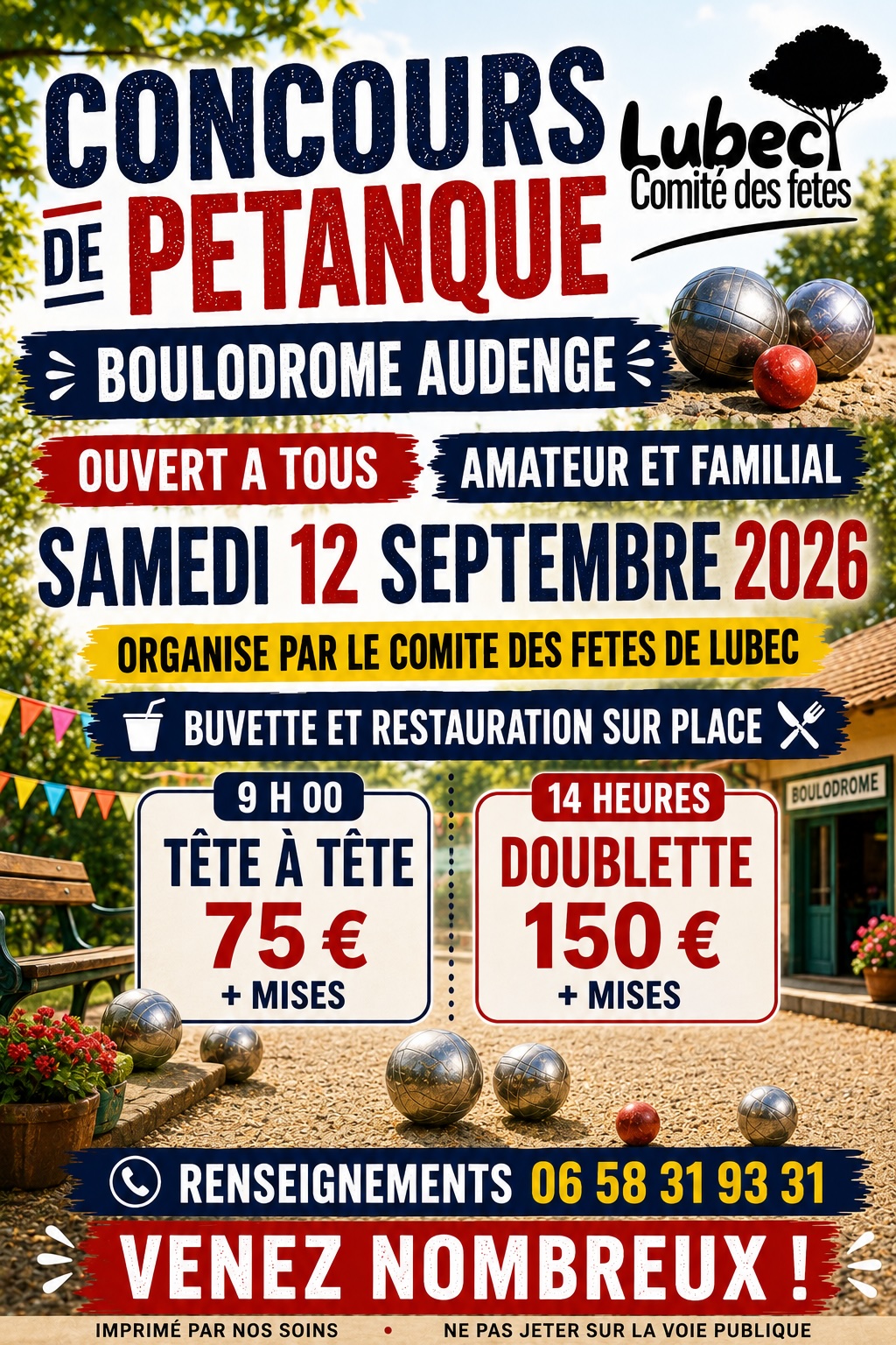 Concours de pétanque Audenge