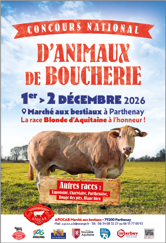 Concours national d&rsquo;animaux de boucherie (foire primée) Marché aux bestiaux Parthenay