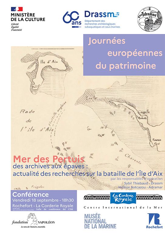 Conférence : des archives aux épaves - actualité des recherches sur la bataille de l'île d'Aix. La corderie royale Rochefort