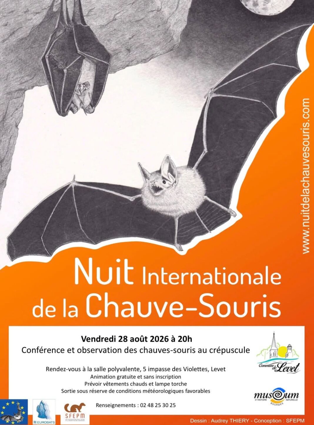 Conférence et observation des chauves-souris au crépuscule  Levet